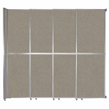 Versare Operable Wall Sliding Room Divider 12'8" x 12'3" Warm Pebble Fabric 1070276-2